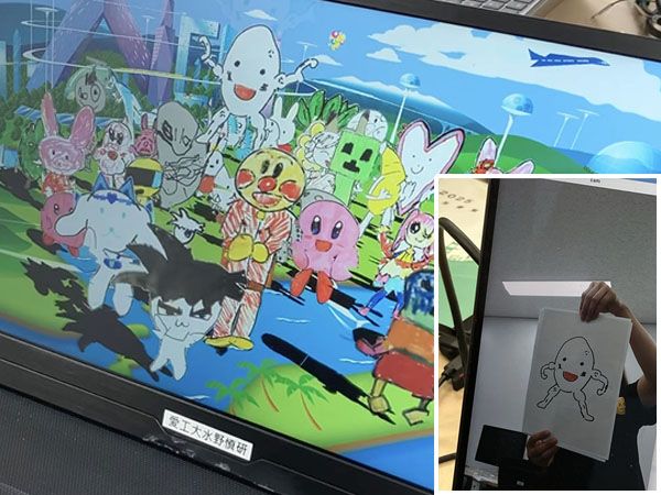 「お絵描きダンスステージ」における手描きスケッチと人の顔への反応の拡張 のサムネイル