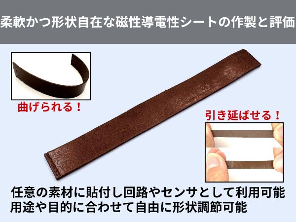 柔軟かつ形状自在な磁性導電性シートの作製と評価 のサムネイル