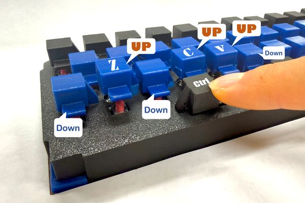 双安定ソレノイドを用いたキーの状態制御が可能なキーボード のサムネイル